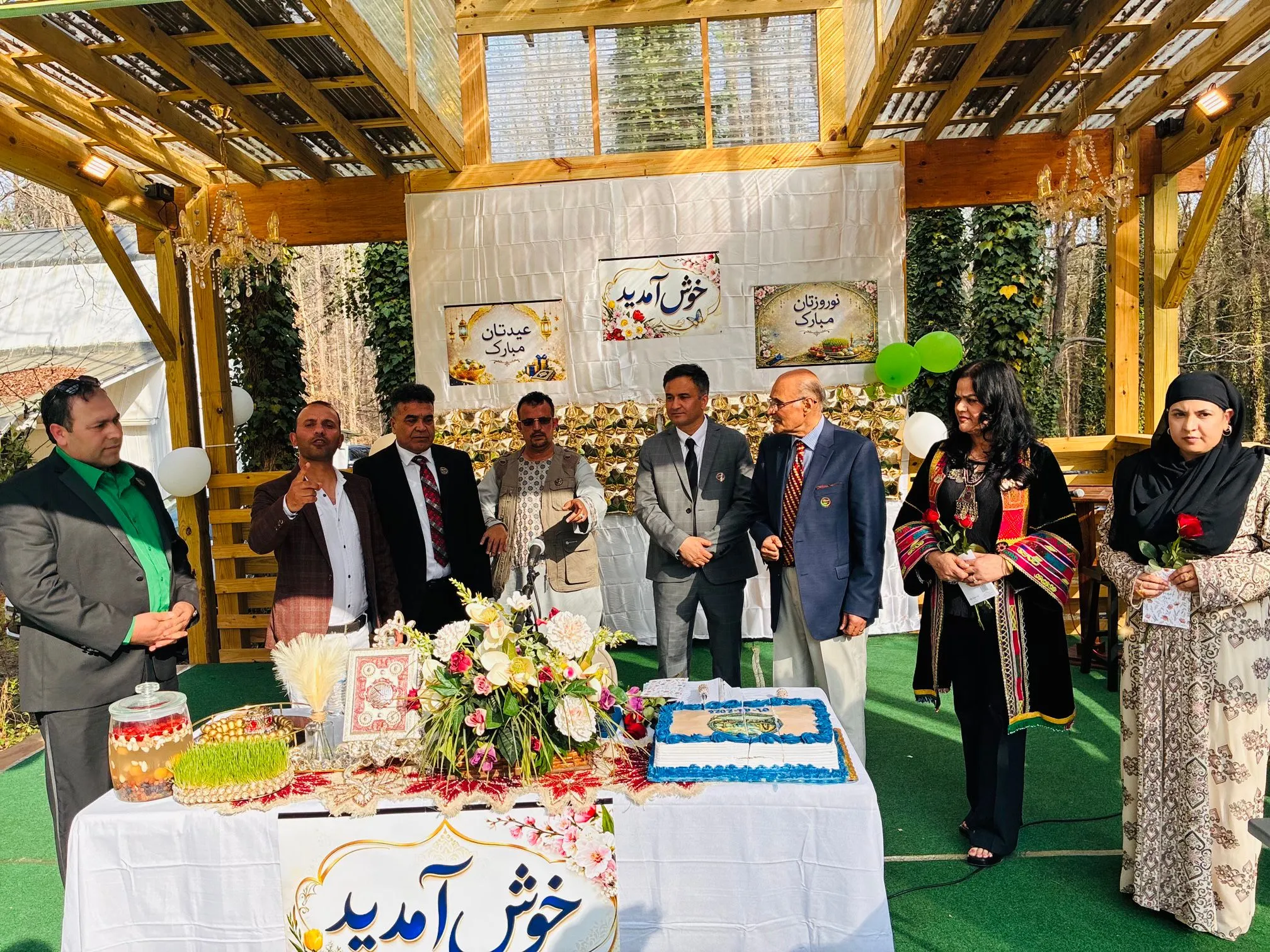 Families celebrating Nowruz, the Afghan and Persian new year, at a Maihan Association event.